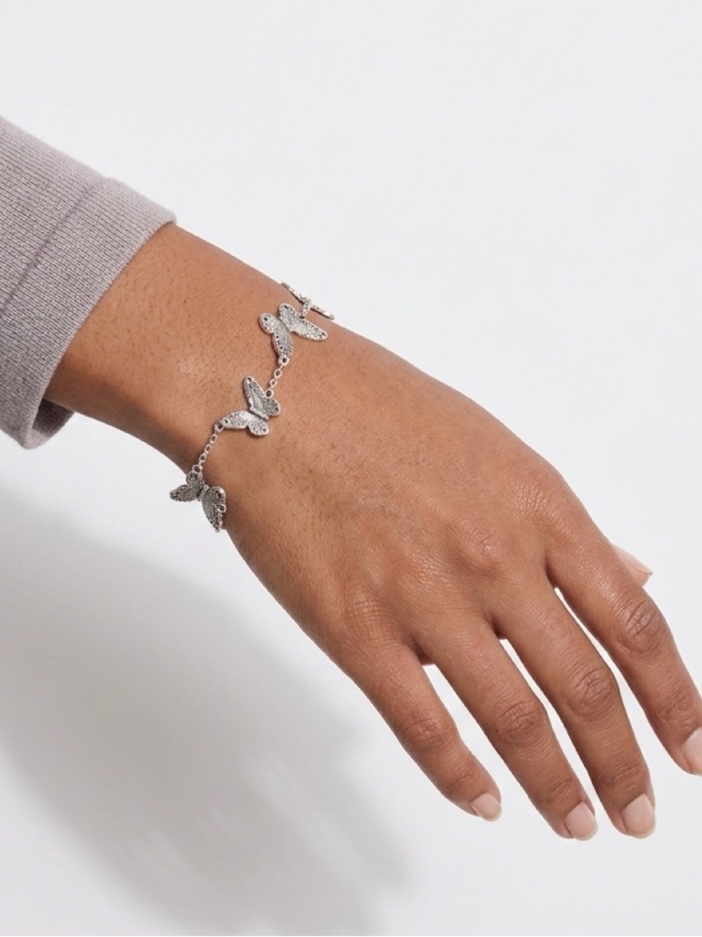 Brighton Solstice Butterfly Bracelet.  Silver Plated Butterflies.